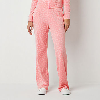 Juicy By Juicy Couture Womens Mid Rise Straight Track Pant, Color: Flamingo  - JCPenney