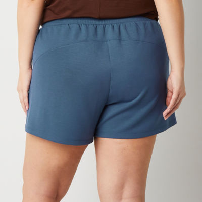 Xersion Womens Plus Scuba Pull-On Short