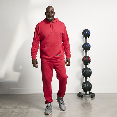 Shaquille O'neal Xlg Double Knit Pique Mens Drawstring Waist Classic Fit Big And Tall Active Jogger Pant In Red