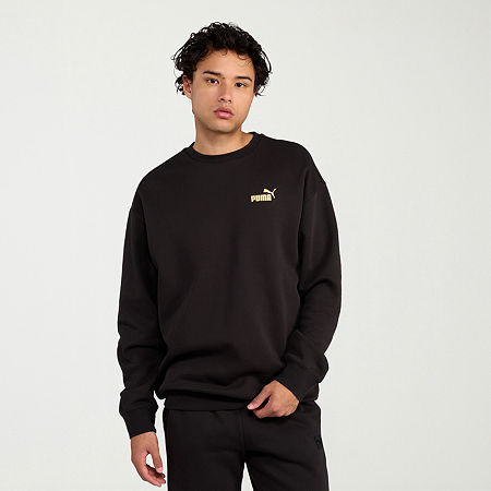 Puma Mens Crew Neck Long Sleeve Sweatshirt In Black
