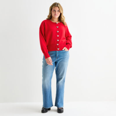 Forever 21 Juniors Plus Womens Crew Neck Long Sleeve Pullover Sweater