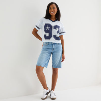 Arizona Womens 12 1/4" Low Rise Juniors Denim Short