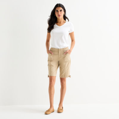 St. John's Bay Womens 11" Mid Rise Bermuda Short