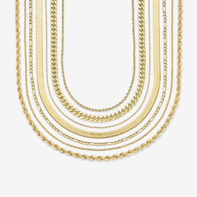 10K Yellow Gold 2.9mm 20-22" Semi-Solid Figaro Chain