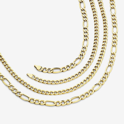 Made In Italy Mens 10K Yellow Gold 22" 6mm Semi-Solid Curb Chain Necklace