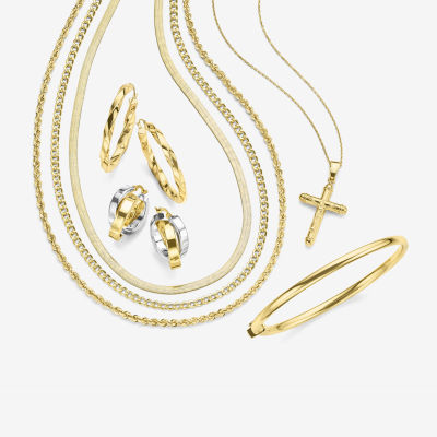 Bonded Brilliance Womens 35mm Hoop Earrings