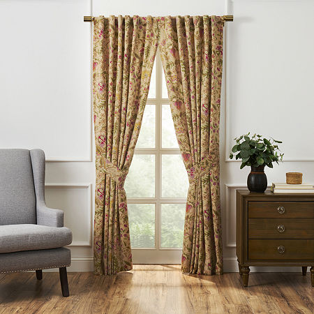 Waverly Imperial Rod Pocket Light-filtering Single Curtain Panel In Yellow