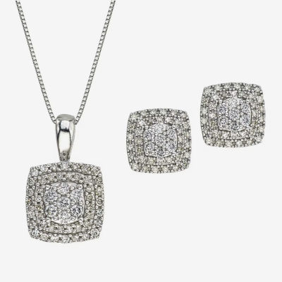 Diamond Blossom 1/ CT. T.W. Natural White Diamond 10K Gold 2-pc. Jewelry Set