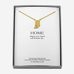 Home  State  Of  Indiana Womens Diamond Accent Genuine White Diamond Pendant Necklace