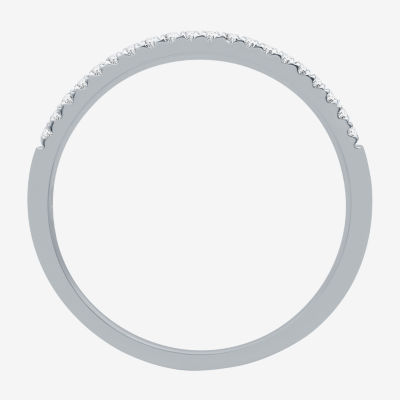 I Said Yes (H-I / I1) Womens 1 1/10 CT. T.W. Lab Grown White Diamond Sterling Silver or 14K Gold Over Silver Pear Side Stone Halo Bridal Set