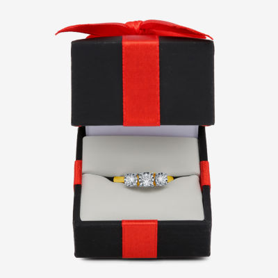 Love Lives Forever Round 1/2 CT.T.W. Natural Diamond 3-Stone Engagement Ring 10K or 14K Gold