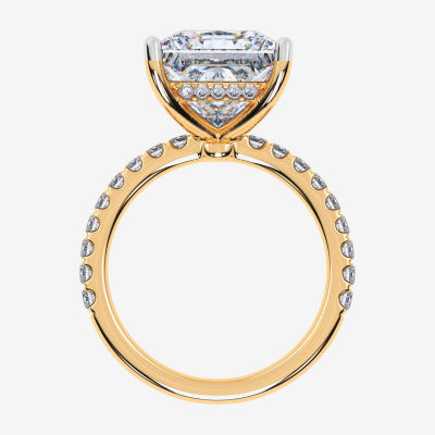 (G-H / Si1-Si2) Womens 5 1/2 CT. T.W. Lab Grown White Diamond 14K Gold Side Stone Engagement Ring