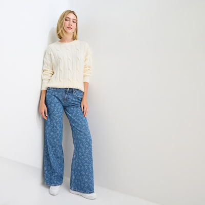 Arizona Womens Juniors Low Rise Baggy Fit Jean