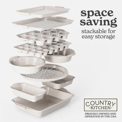 Country Kitchen Stackable Non-Stick 10-pc. Bakeware Set