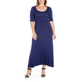 24/7 Comfort Apparel Casual Maxi Dress with Sleeves - JCPenney