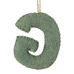 North Pole Trading Co. Into The Woods Wool Monogram Christmas Ornament Collection