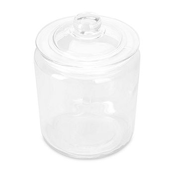 Home Expressions 3pk Glasscorkwood Bathroom Canister, Color: Clear -  JCPenney