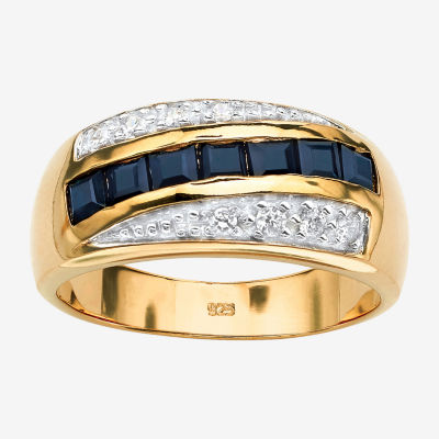 Mens Genuine Genstone 18K Gold Over Silver Fashion Ring