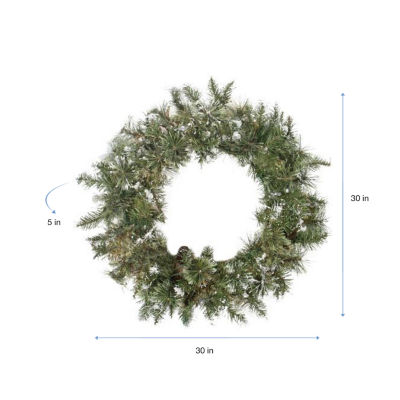 Snow Mountain Pine Artificial Christmas Wreath - 30-Inch  Unlit