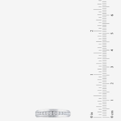 Womens 1 CT. T.W. Natural White Diamond 10K White Gold Round Side Stone Bridal Set