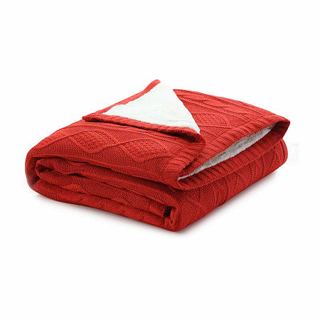 Cozy Tyme Midweight Throw, One Size, Red