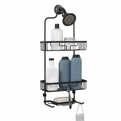 Zenna Home Never Rust Aluminum Black Over The Shower Caddy