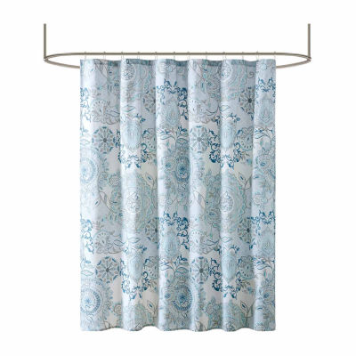 Madison Park Loleta Cotton Printed Shower Curtain