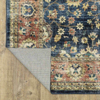 Covington Home Savannah Vintage Bordered 24"X96" Indoor Rectangular Runner