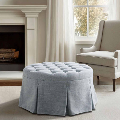 Martha Stewart Terri Tufted Upholstered Ottoman