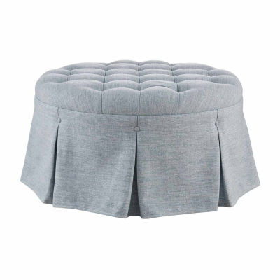 Martha Stewart Terri Tufted Upholstered Ottoman