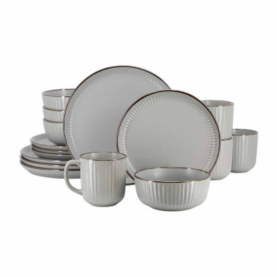 Elama Leo 16-pc. Stoneware Dinnerware Set