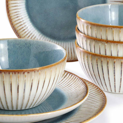 Elama Louann 16-pc. Stoneware Dinnerware Set 975122046M, Color