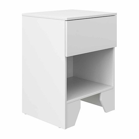 Anzio 1-Drawer Nightstand, One Size, White