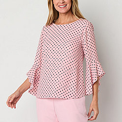 Polka Dot Blouses Tops for Women - JCPenney Polka Dot Blouses Tops for Women - JCPenney