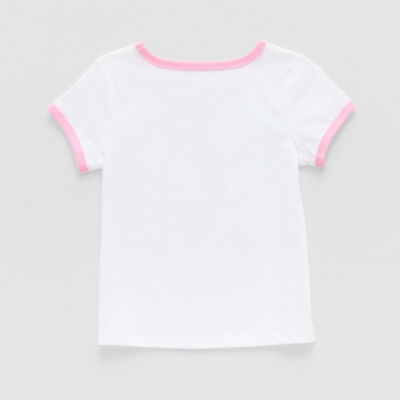 Okie Dokie Toddler & Little Girls Round Neck Short Sleeve Graphic T-Shirt