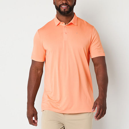 Xersion Big and Tall Mens Regular Fit Short Sleeve Polo Shirt, 4x-large Tall, Orange