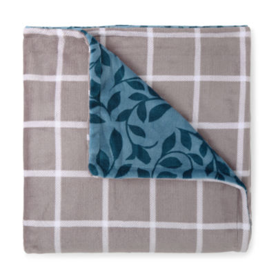 Deals on Home Expressions Reversible Velvet Plush Midweight Throw