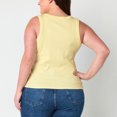 a.n.a Womens Plus High Neck Sleeveless Tank Top