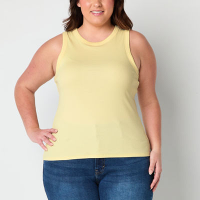 a.n.a Womens Plus High Neck Sleeveless Tank Top