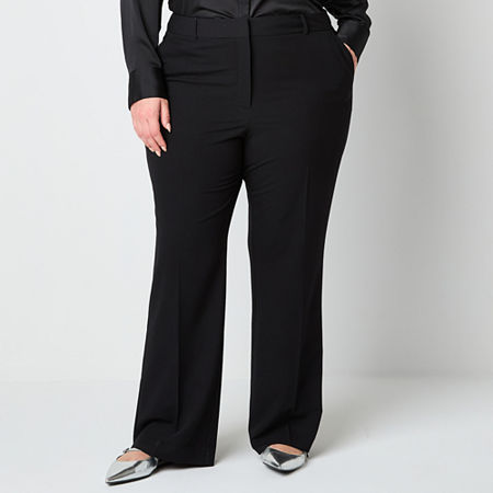 Worthington Plus Womens High-Rise Modern Trouser, 20w, Black