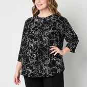 Women Department: Plus Size, Tunic Tops, Black - JCPenney