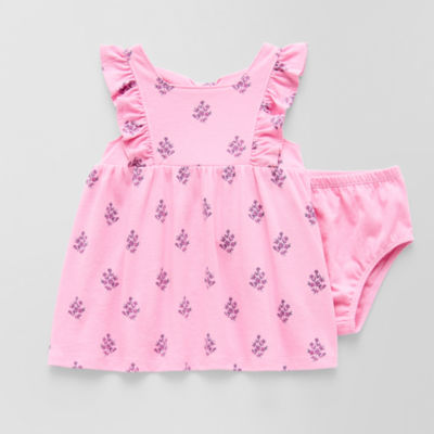 Okie Dokie Baby Girls 2-pc. Short Sleeve A-Line Dress