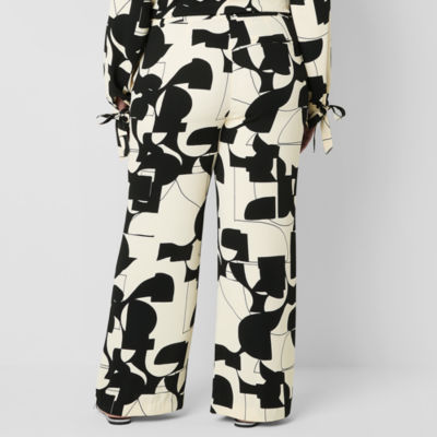 Hope & Wonder Black History Month Womens Plus Wide Leg Pull-On Pants