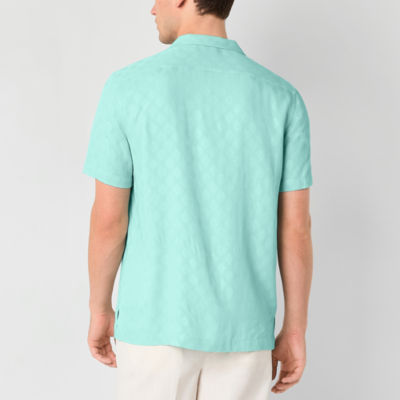 J. Ferrar Mens Short Sleeve Camp Shirt