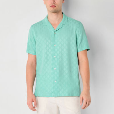 J. Ferrar Mens Short Sleeve Camp Shirt