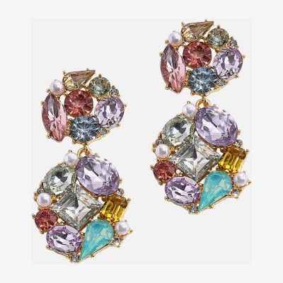 Bijoux Bar Gold Tone Womens Drop Earrings