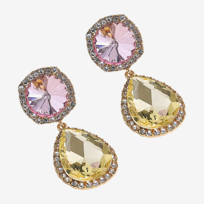 Bijoux Bar Gold Tone Womens Drop Earrings