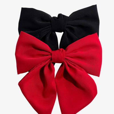 Bijoux Bar Red & Black 2-pc. Hair Bow