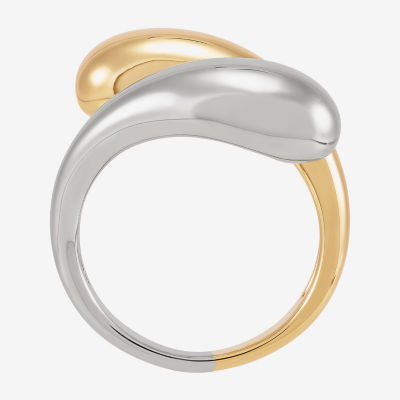 Silver Addiction Womens 14MM 14K Gold Over Silver Band