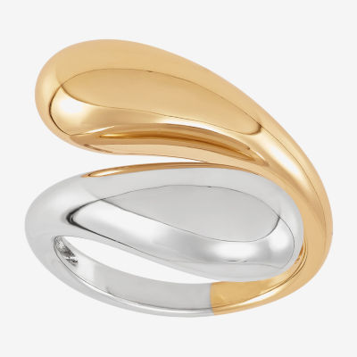 Silver Addiction Womens 14MM 14K Gold Over Silver Band